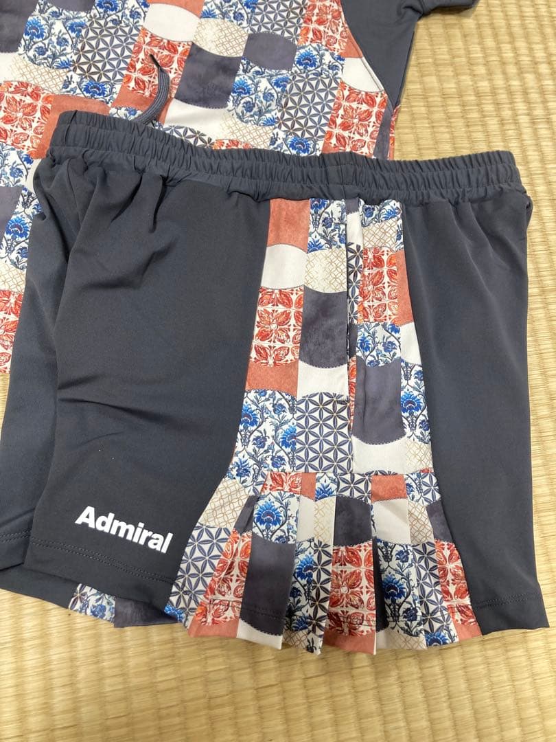 【新品】Admiral テニスウェア 上下セット M　グレー/マルチカラー