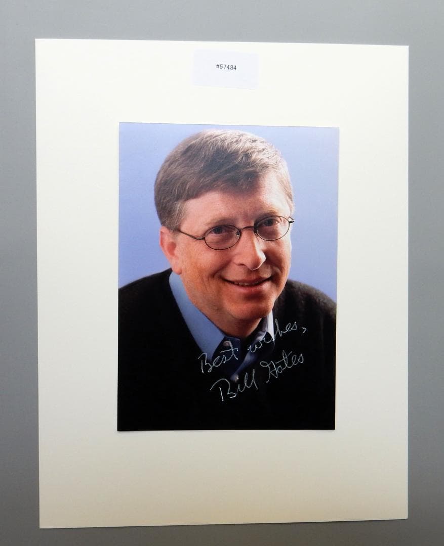 ビル・ゲイツ　直筆サイン入りポートレート　証明書付き　＊週末特価＊