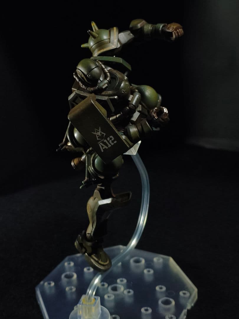 HG ザク(GQ) 全塗装完成品 ウェザリング仕上げ