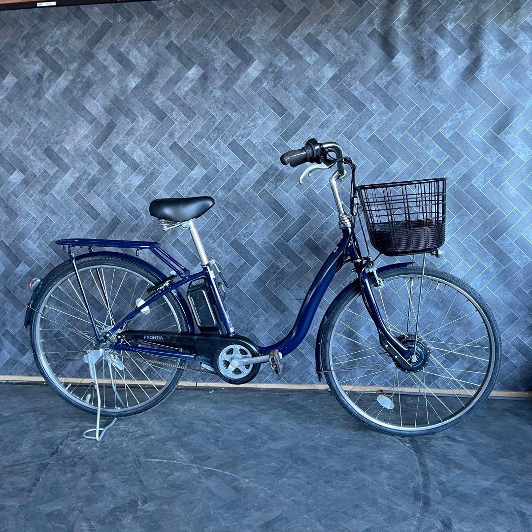 FRONTIA 電動アシスト自転車 ネイビーバッテリーB400