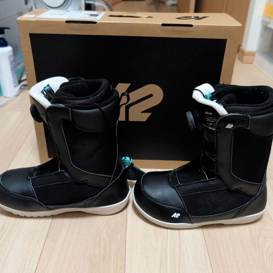 【美品/23cm】K2 BELIEF レディース スノーボードブーツ BOA 黒