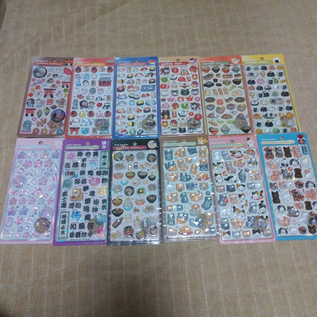 ボンボンドロップシール　BONBON DROP シール 12シート　和柄　新作
