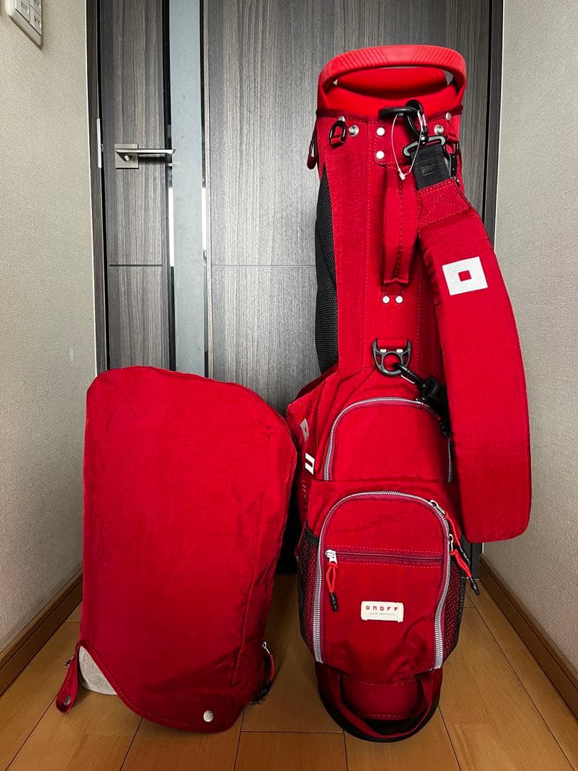 専用　新品同様！極美品！オノフONOFF スタンドキャディバッグ レッド