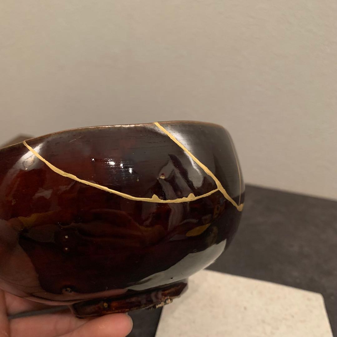 金継ぎ済み　抹茶茶碗-12