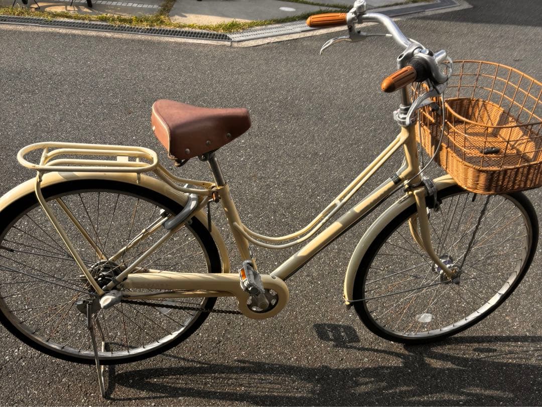 引き取り専用価格　ブリヂストン　ママチャリ　自転車　本体　カジュナ　ベージュ