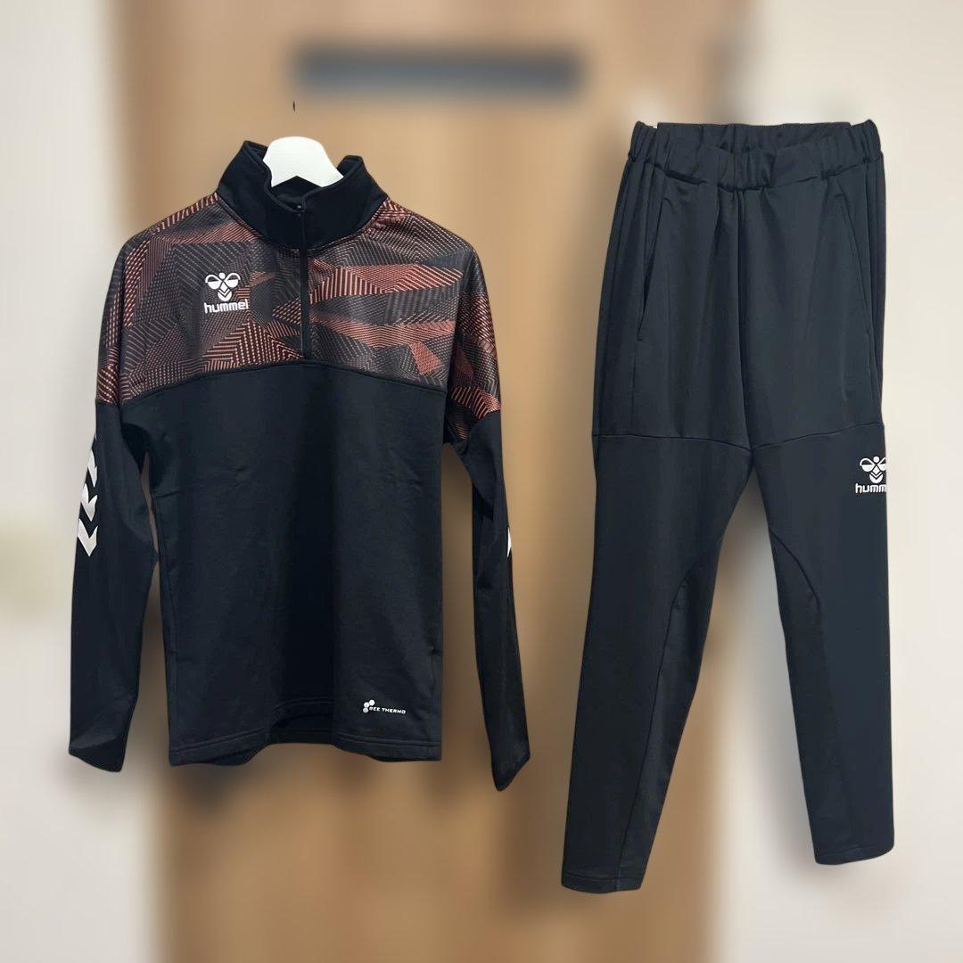 hummel ジャージ セット 黒/レッド size M