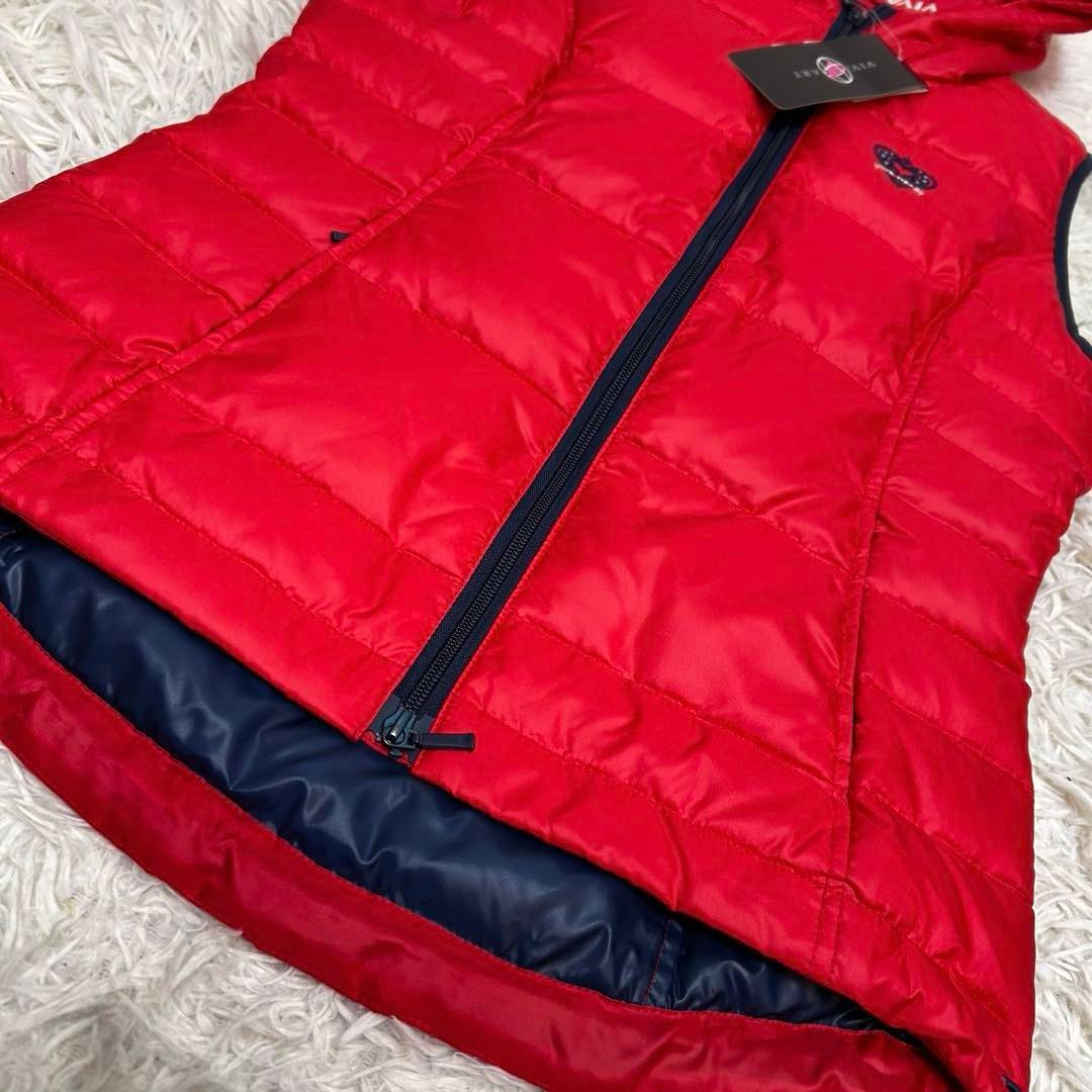 未使用タグ付き　VIVA HEART ダウンベスト　40 レッド　ゴルフ　L相当