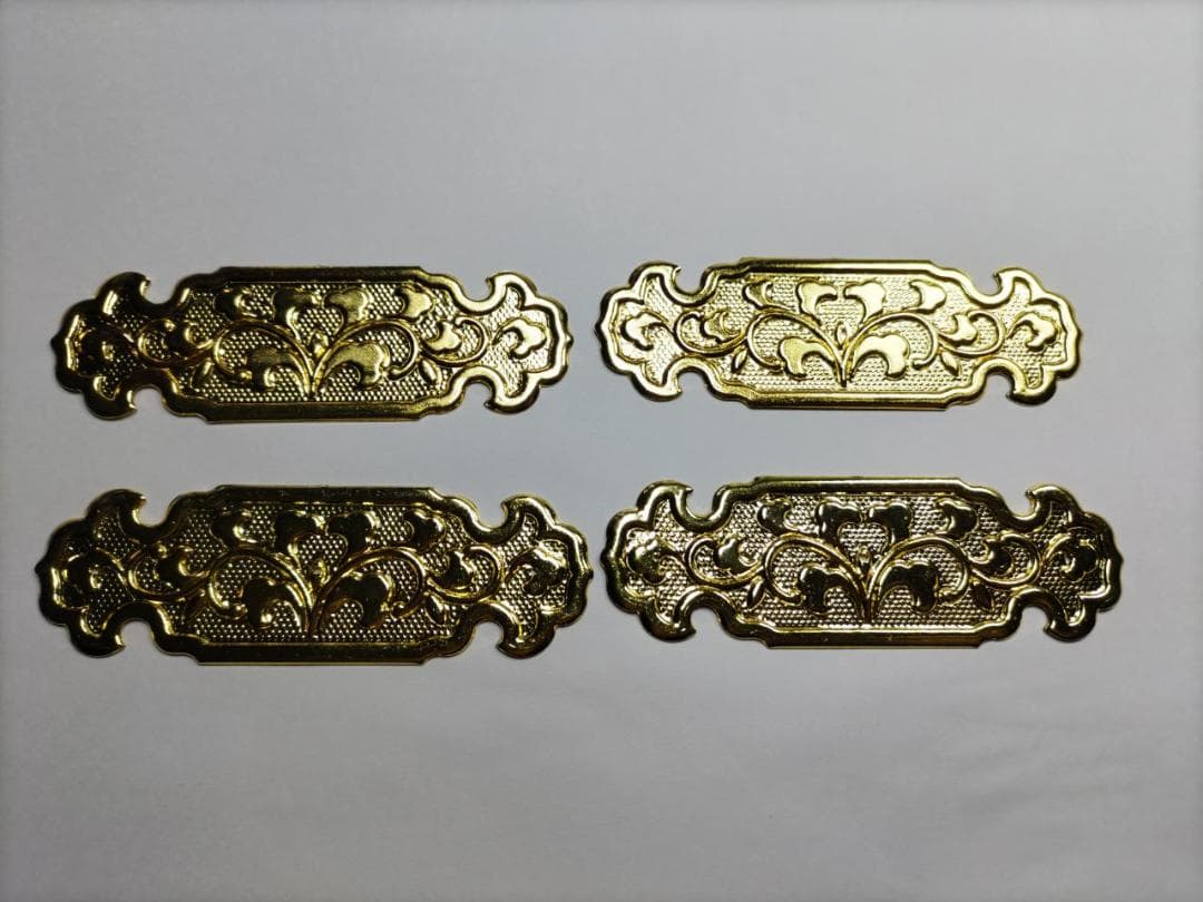 ★特注品★ 90ｍｍｘ4枚【金鍍金】 神輿、祭り、ミニ山車、キザハシ金具