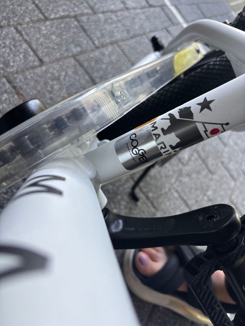 MARIN 16inch子供用自転車 ホワイト　補助輪付