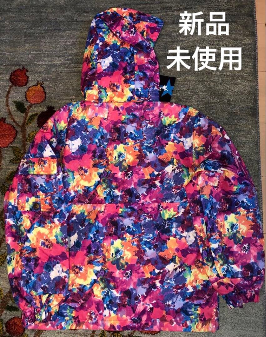 【140cm】スキー スノー スノーボード ウェア 花柄　上下セットアップ