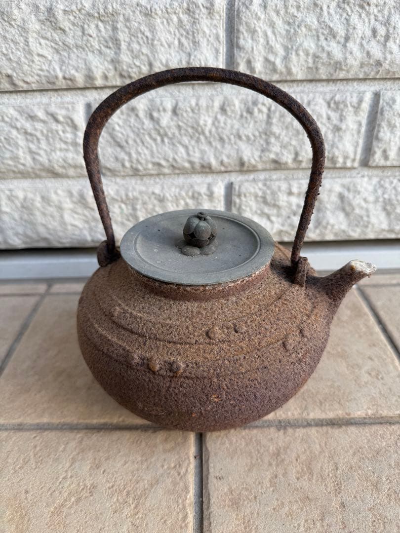 古鉄瓶 鉄瓶 南部鉄器風 鉄瓶 鉄器 やかん 茶道具 古道具 ジャンク扱い