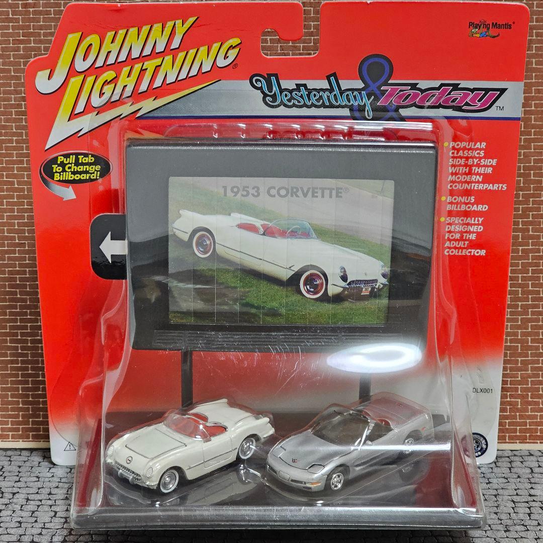 ジョニーライトニング　イエスタデイ&トゥデイ　シボレーコルベット　1/64