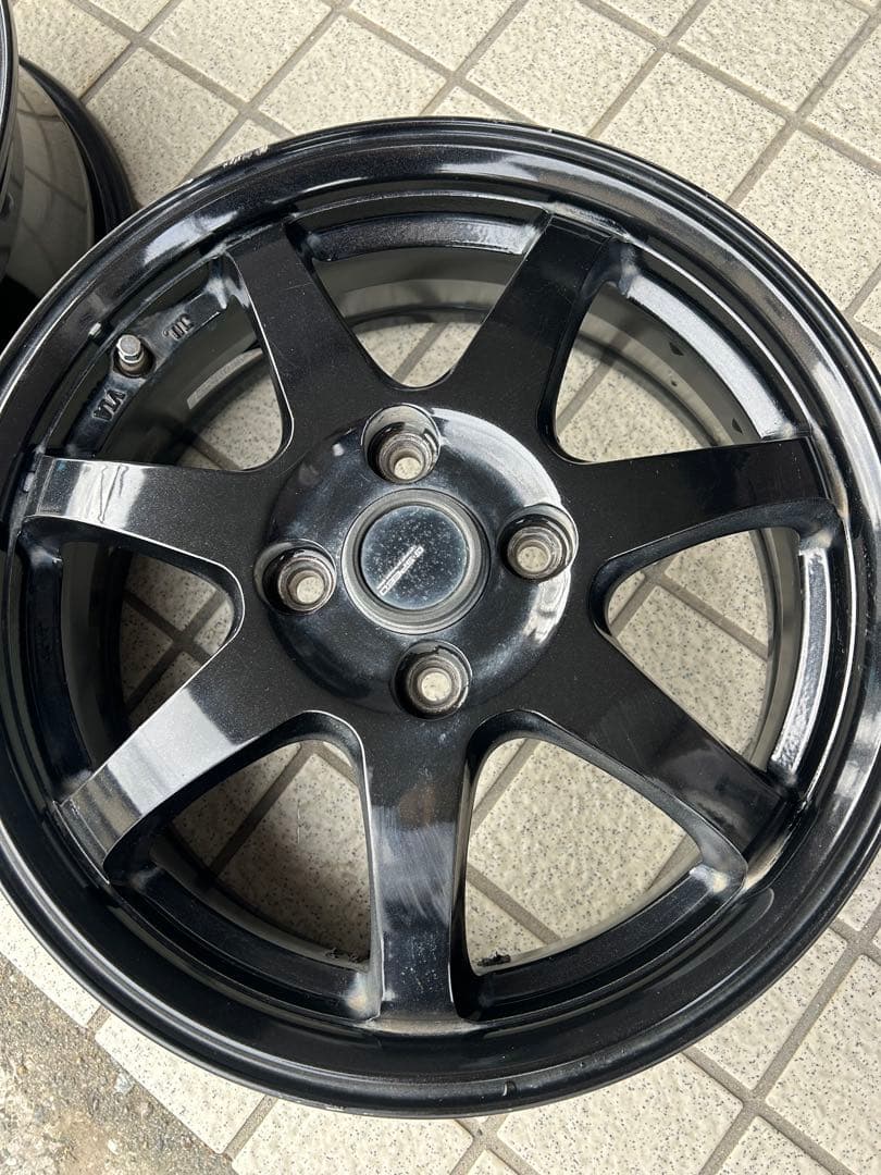 15インチ　5.5J +50 ハスラー等　2本セット　ガリ傷あり