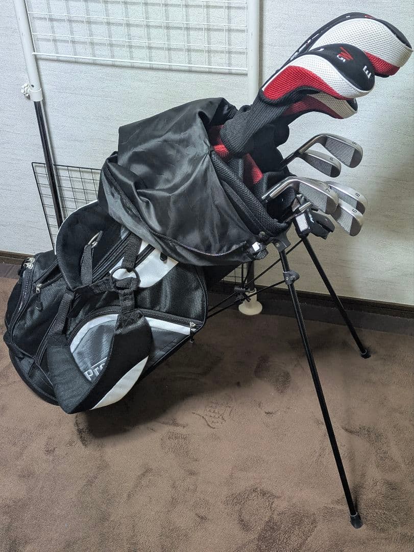 初心者ゴルフキャディーバックセット　メンズ右用