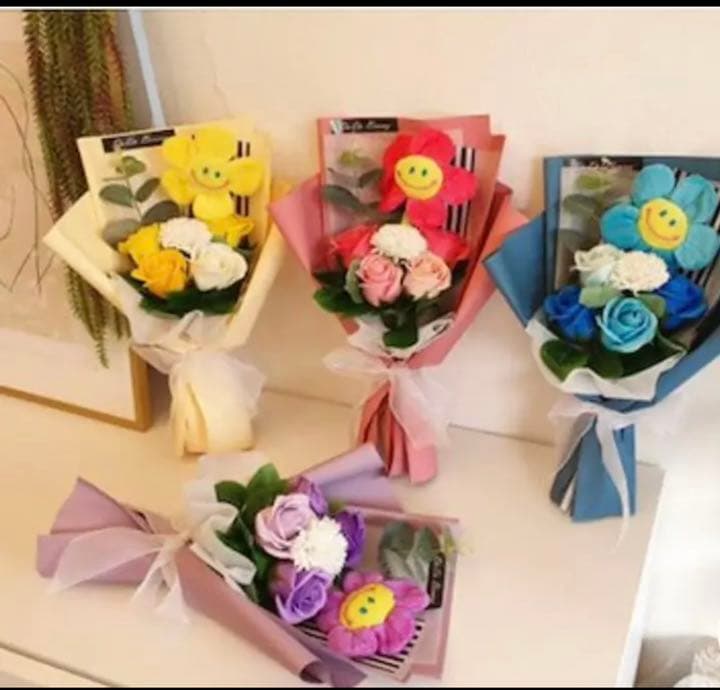 チャンキーフラワー ぬいぐるみ 花束 ギフト クリスマス ベビー プレゼント
