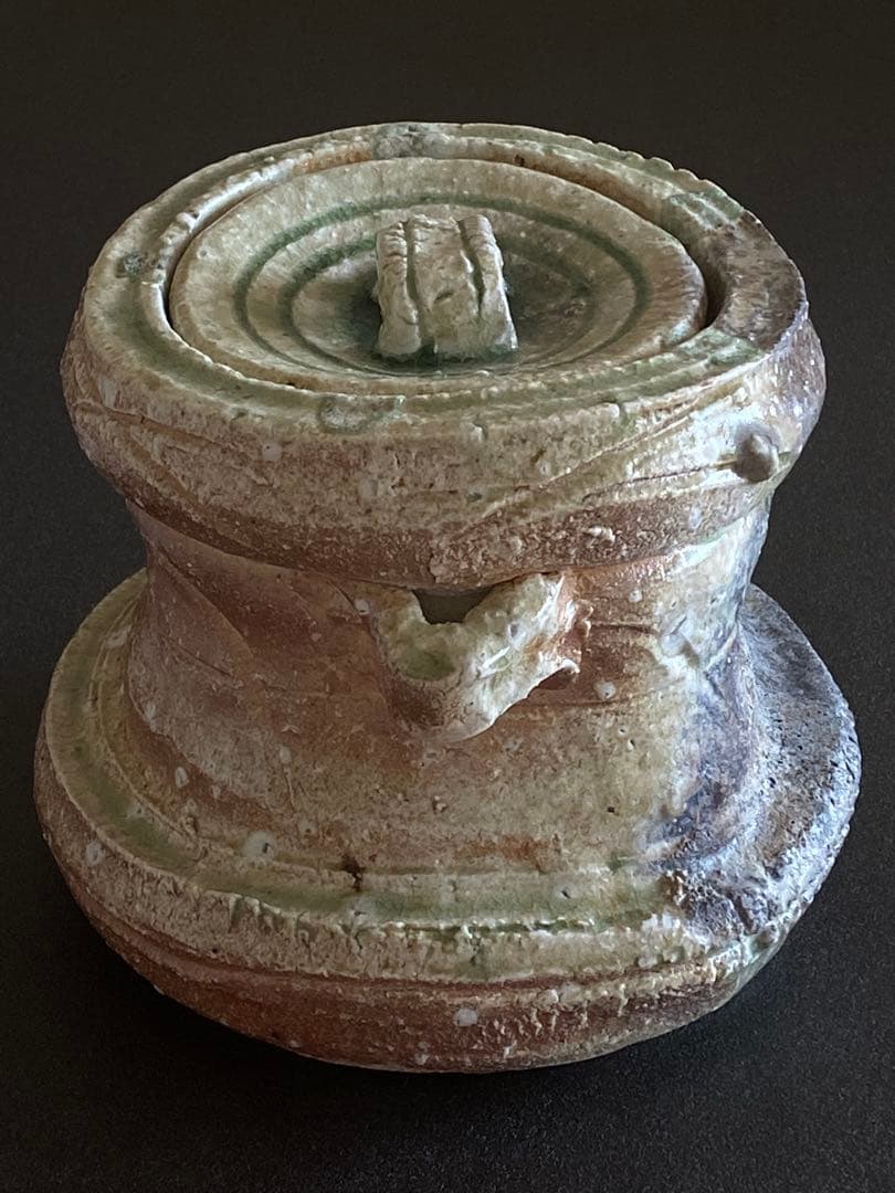 信楽焼 Shigaraki 耳付水指 Water Jar 井村侊生 M03