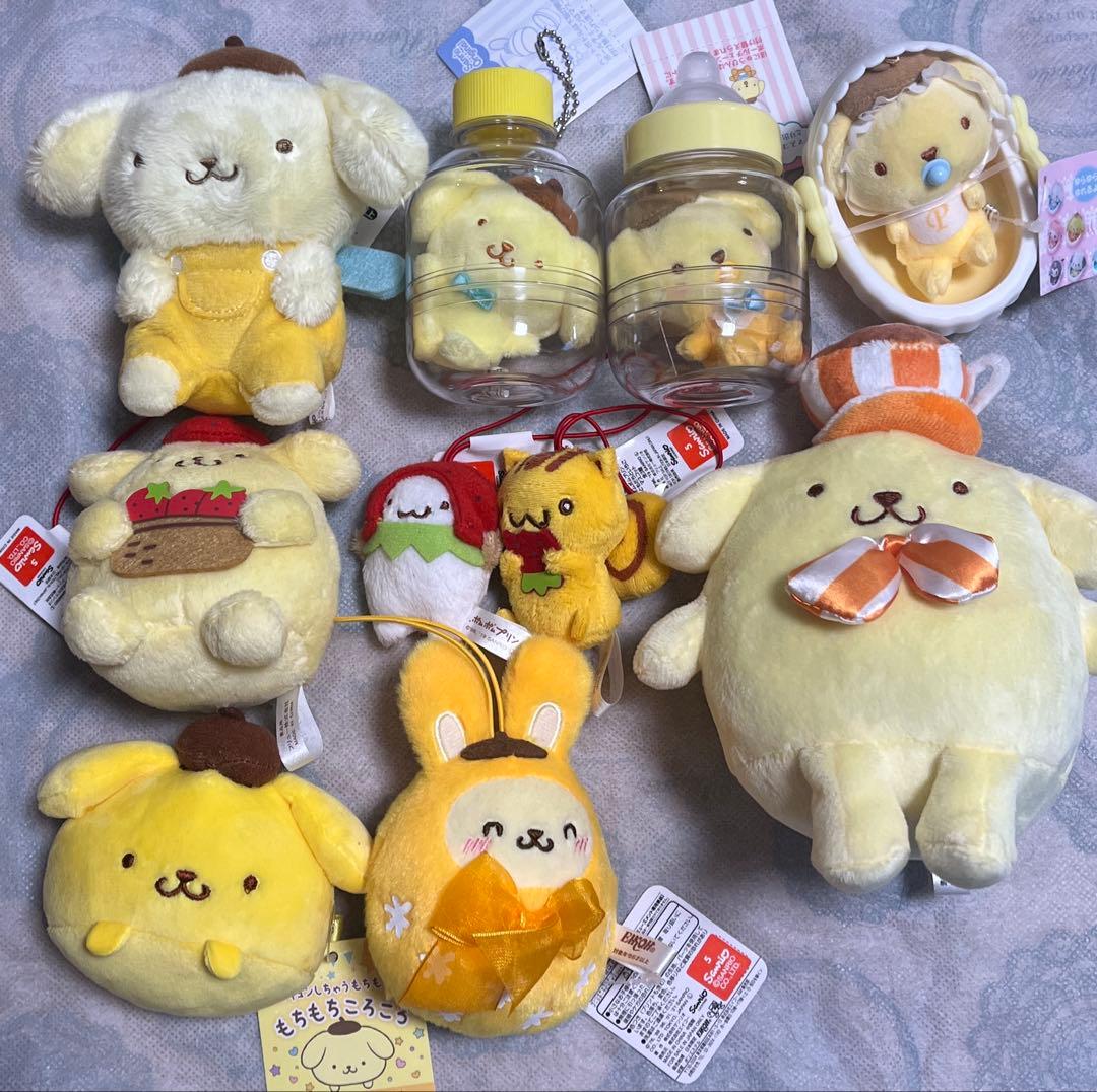 大特価❗️【新品・タグ付】ポムポムプリン　マスコット　詰め合わせセット　ポーチ付き