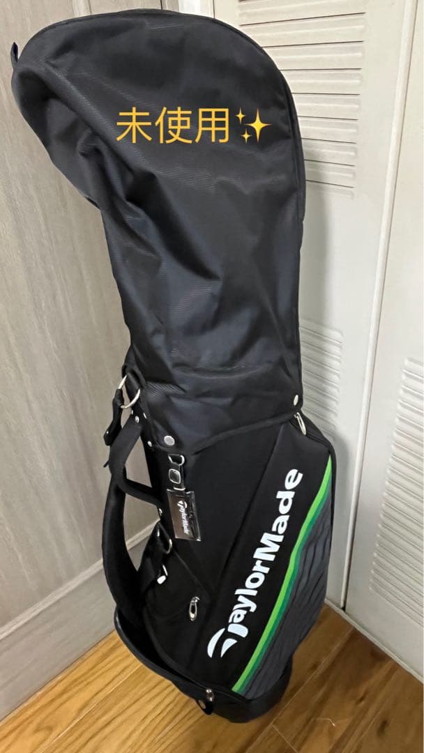 TaylorMade スタンドキャディバッグ 黒/緑 未使用/ネームタグ付き