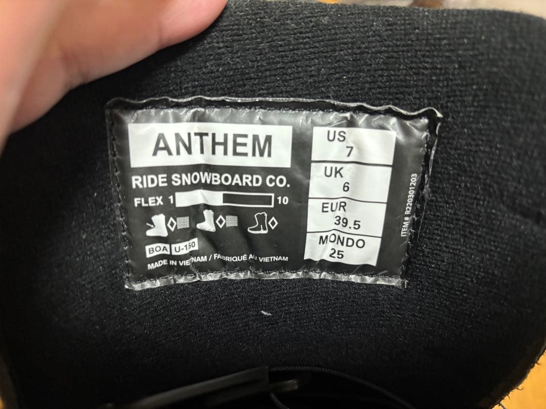 RIDEスノーボードブーツ/anthem