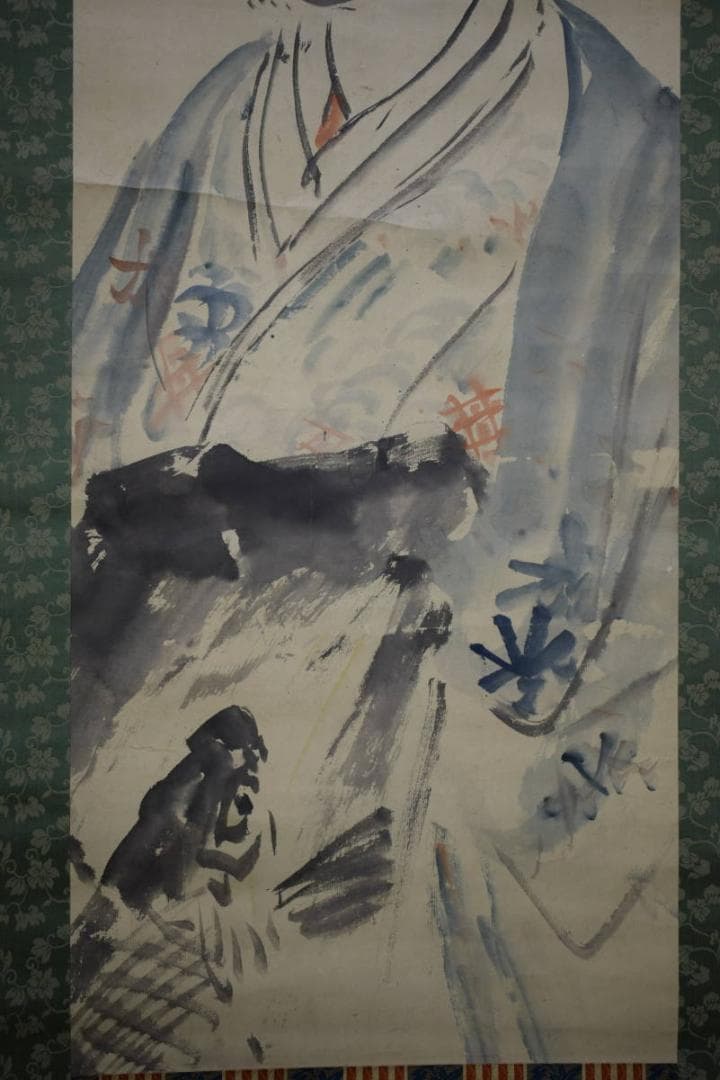 不詳/作者不明/舞妓/美人画/布袋屋掛軸HH-733