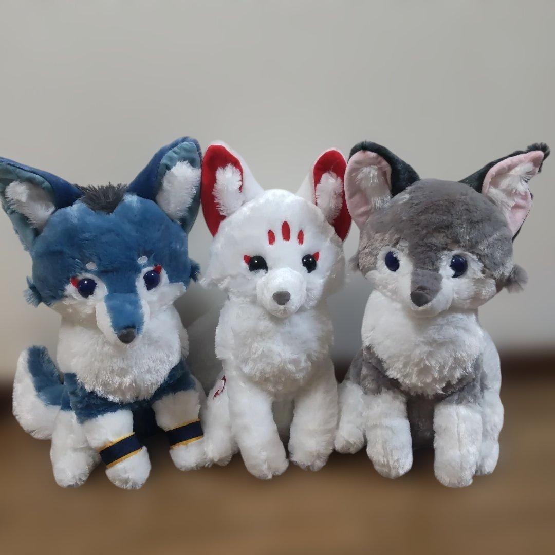 アマテラスのオオカミウルトラBIGぬいぐるみ全３種～テル＆ラックル＆ホロウ～