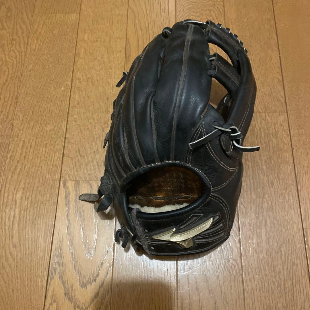 黒 レザー 軟式グローブ