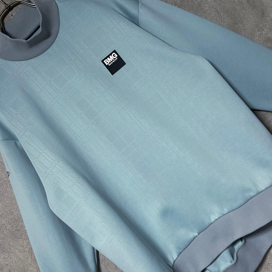 BEAMS GOLF ビームスゴルフ モックネック シャツ ライトブルー S
