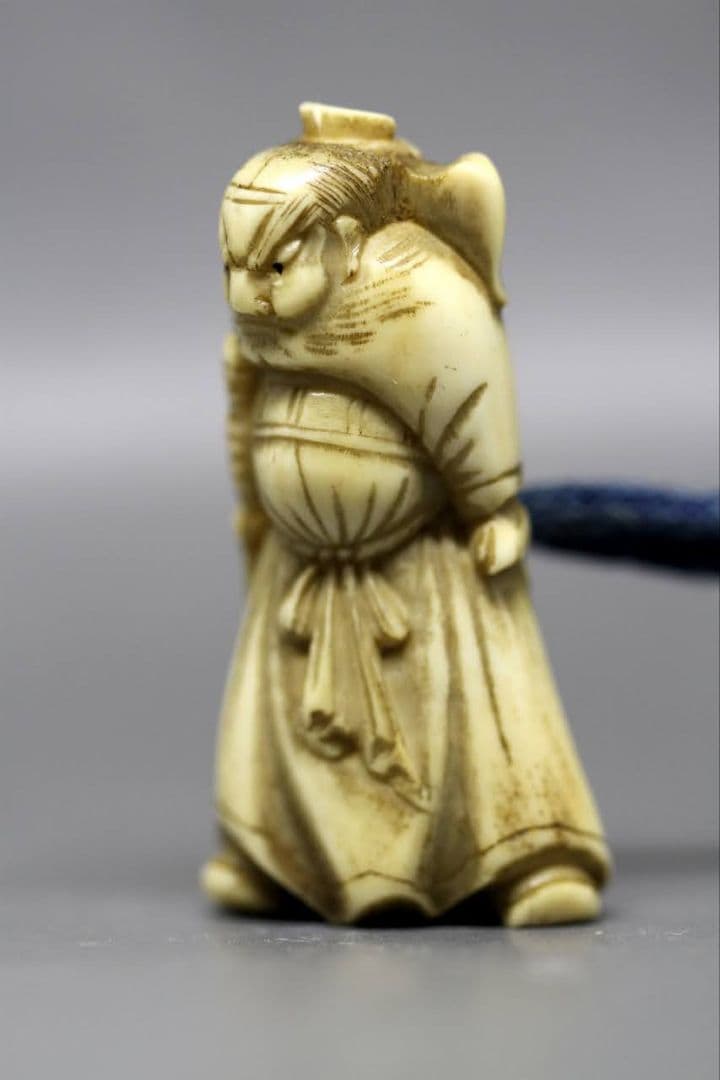 時代物 根付 「鍾馗さま」疱瘡除け おまじない IS1