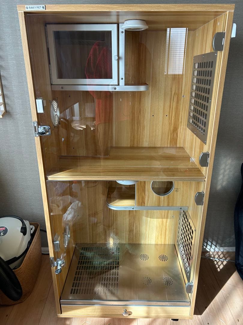 美品 小動物 木製 家具調ゲージ