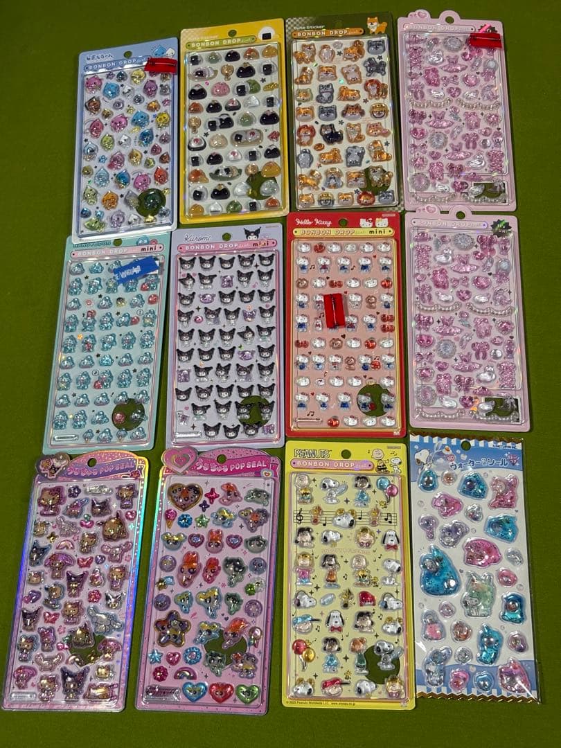 【正規品】ボンボンドロップシール　しずくちゃん　サンリオ　スヌーピー　パワパフ