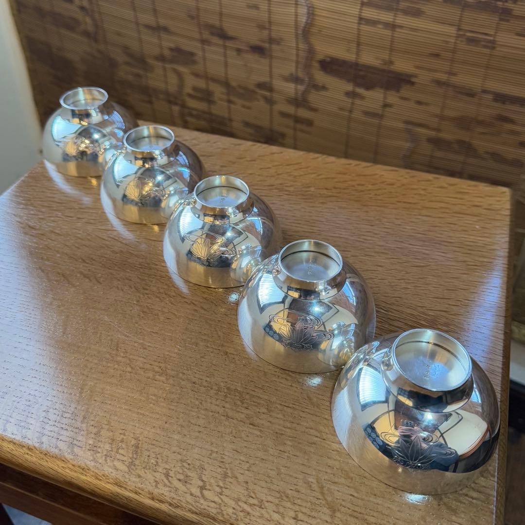 純銀刻印 杯5客