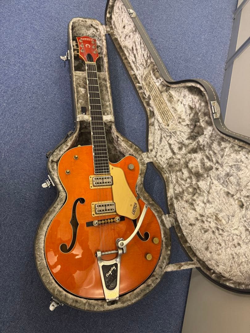Gretsch エレキギター オレンジ Fホール ハードケース付き