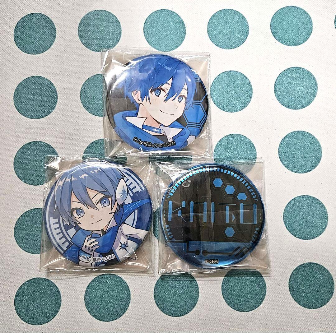 3点セット 初音ミク　マルイ　缶バッジ　KAITO 缶バッジ 展示会限定 有楽町