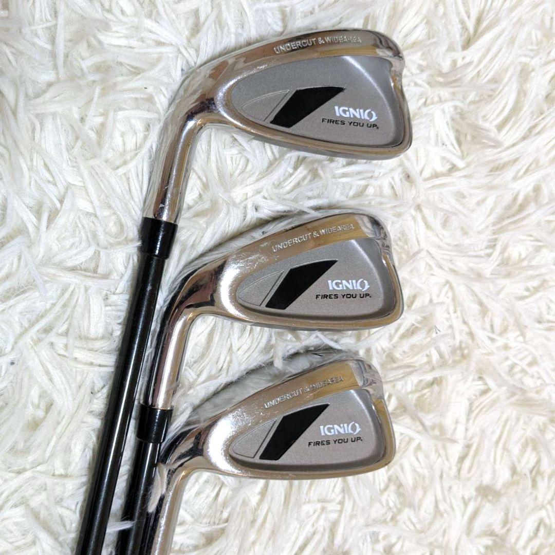 左利き レフティ IGNIO メンズアイアン 6本セット FLEX R カーボン