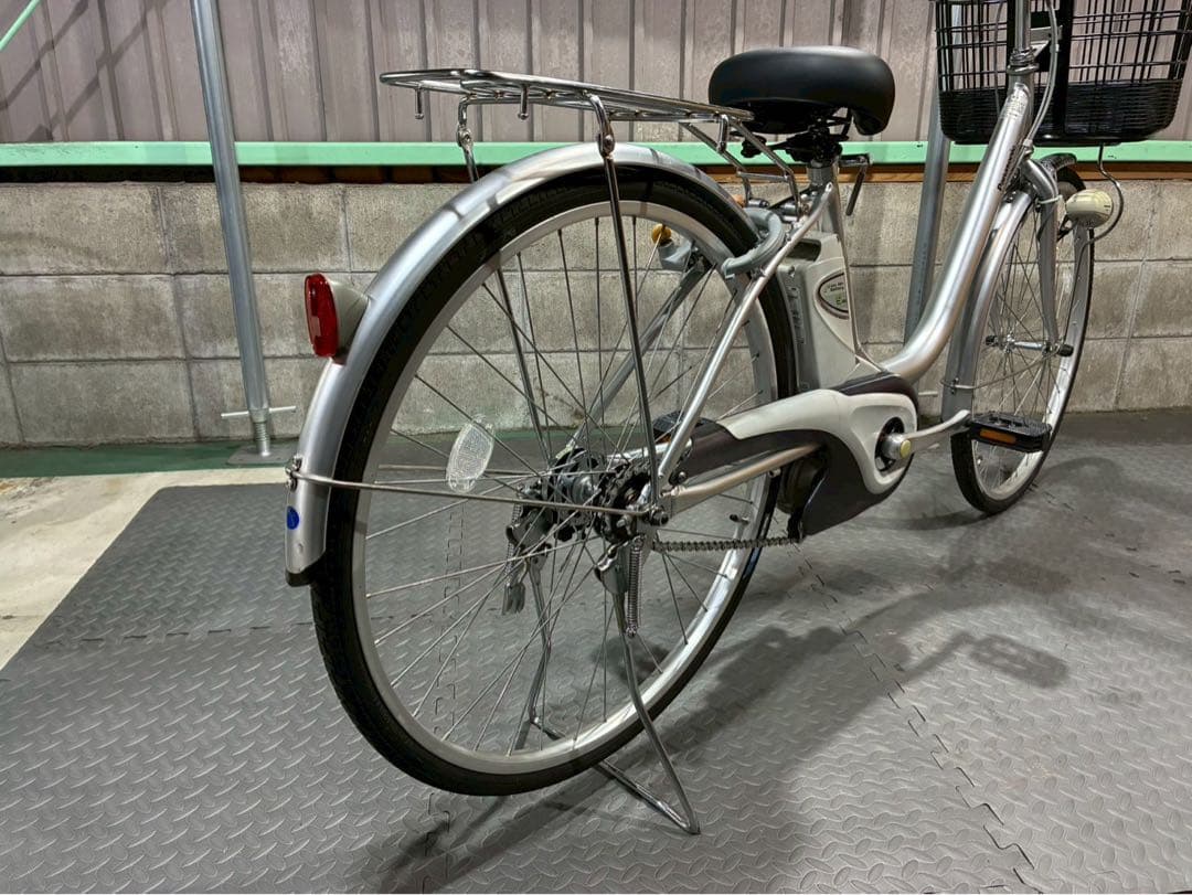 №6960 電動自転車 パナソニック　ビビ26 26インチ　シルバー　変速無し