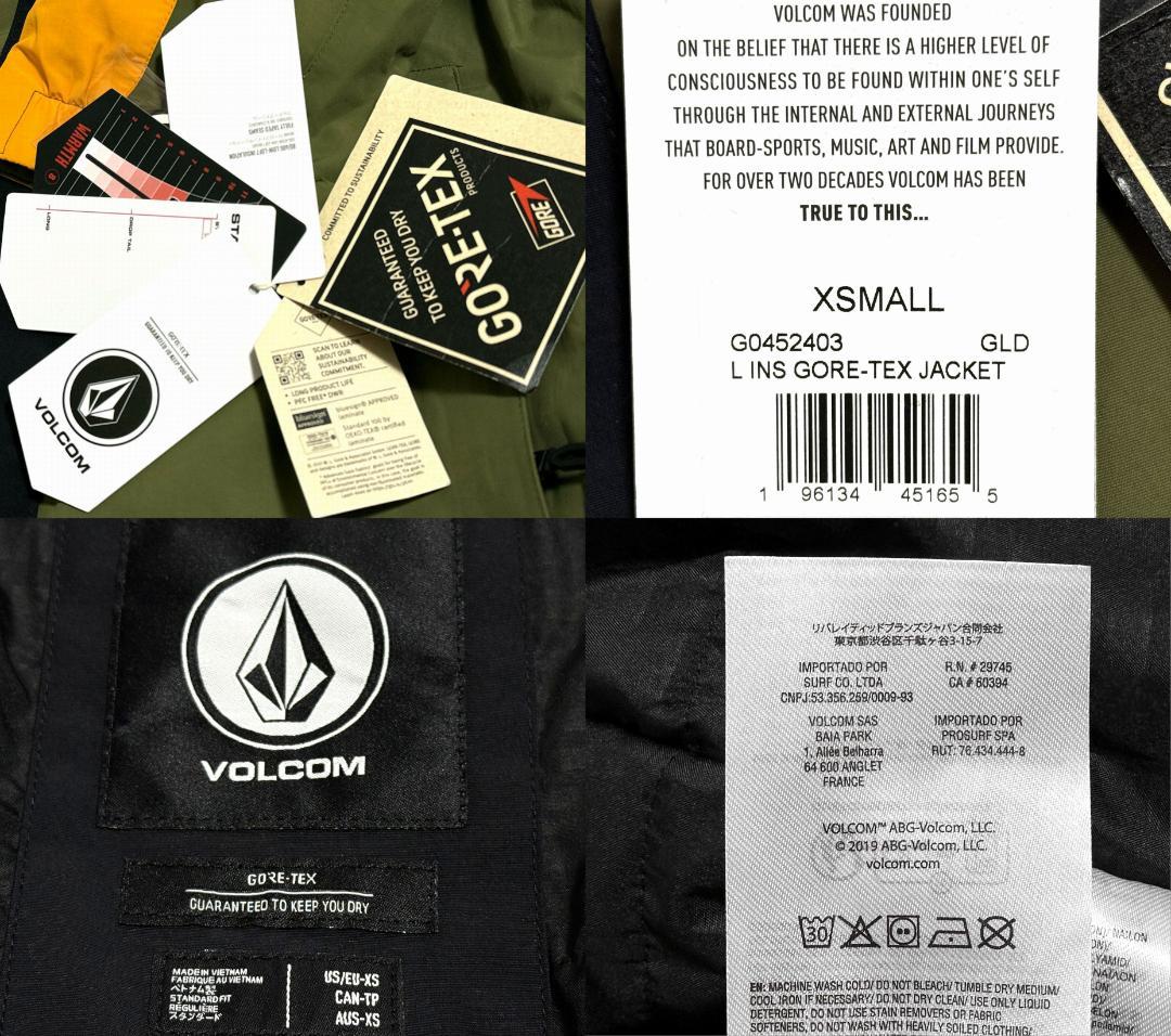 新品 ボルコム L Insulated ゴアテックス Jacket US:XS