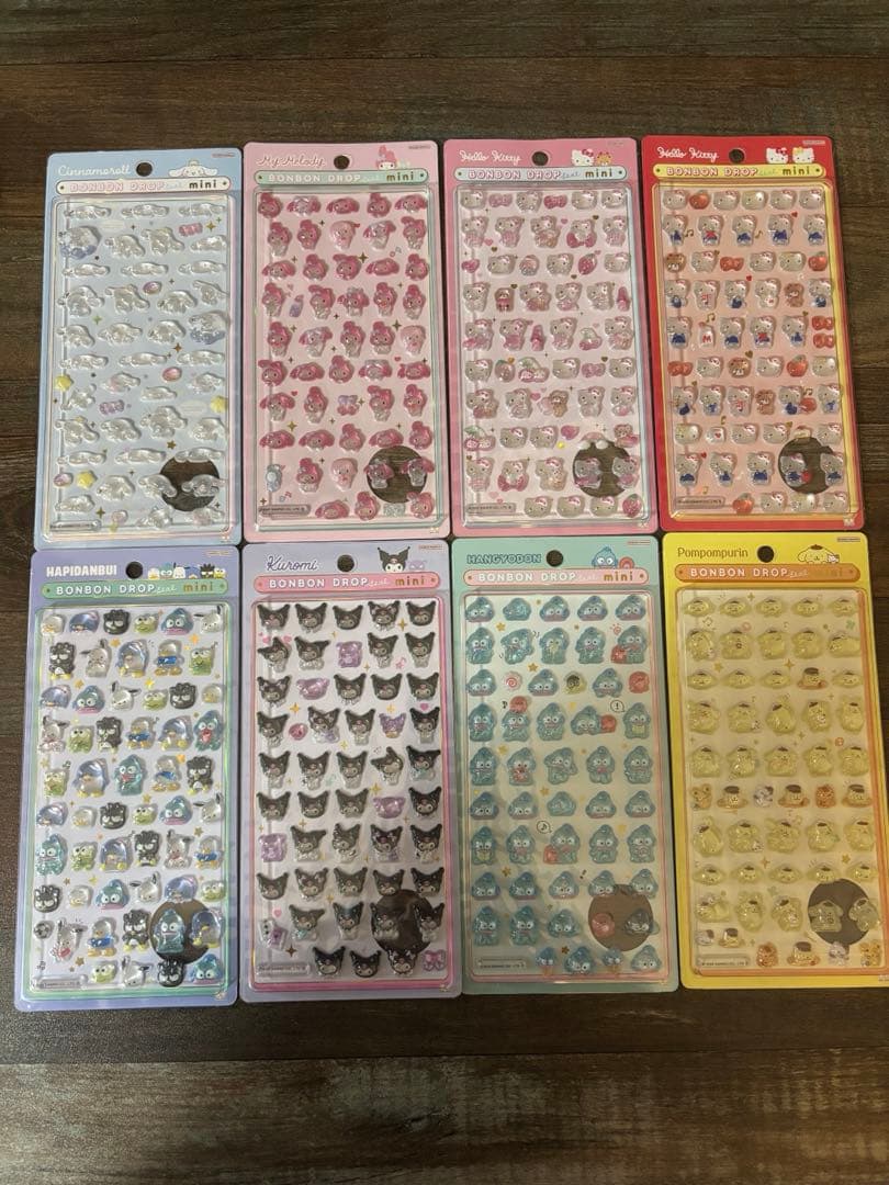 即日発送！サンリオmini8種セットボンボンドロップシール国内正規品