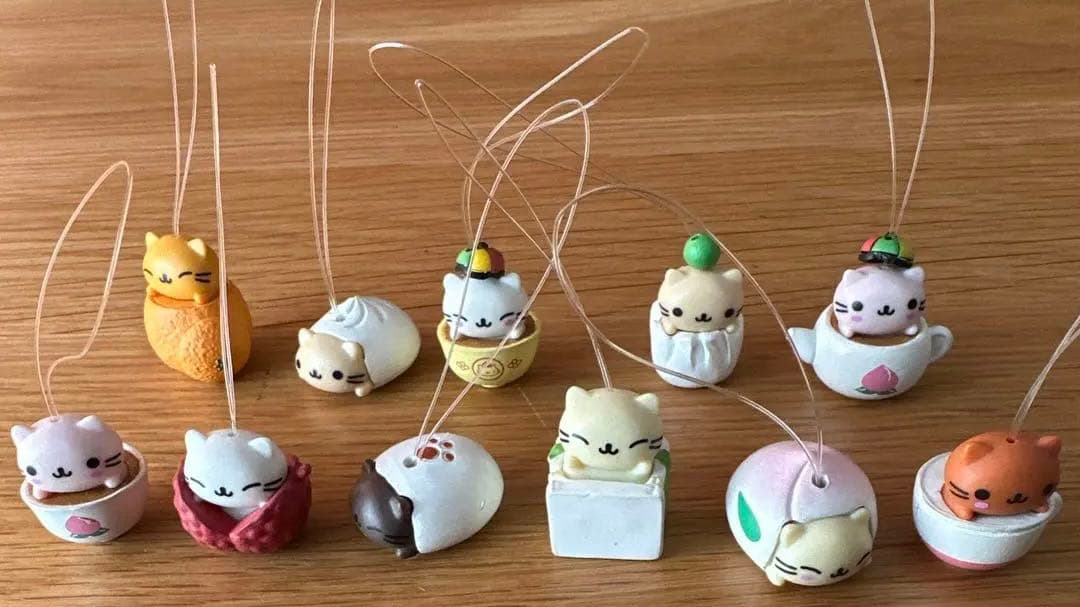 レア！にゃんにゃんこストラップ 11個セット