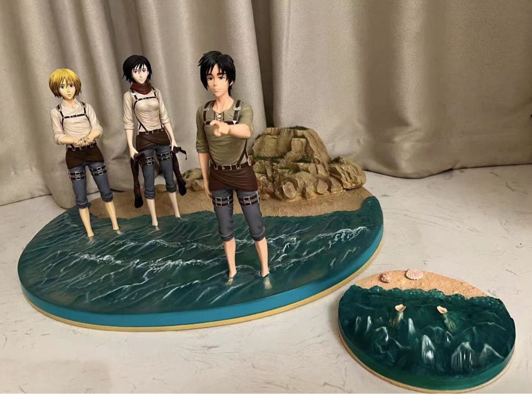 進撃の巨人 ミカサ エレン 3体 ガレージキット ガレキ スタチュー⑧