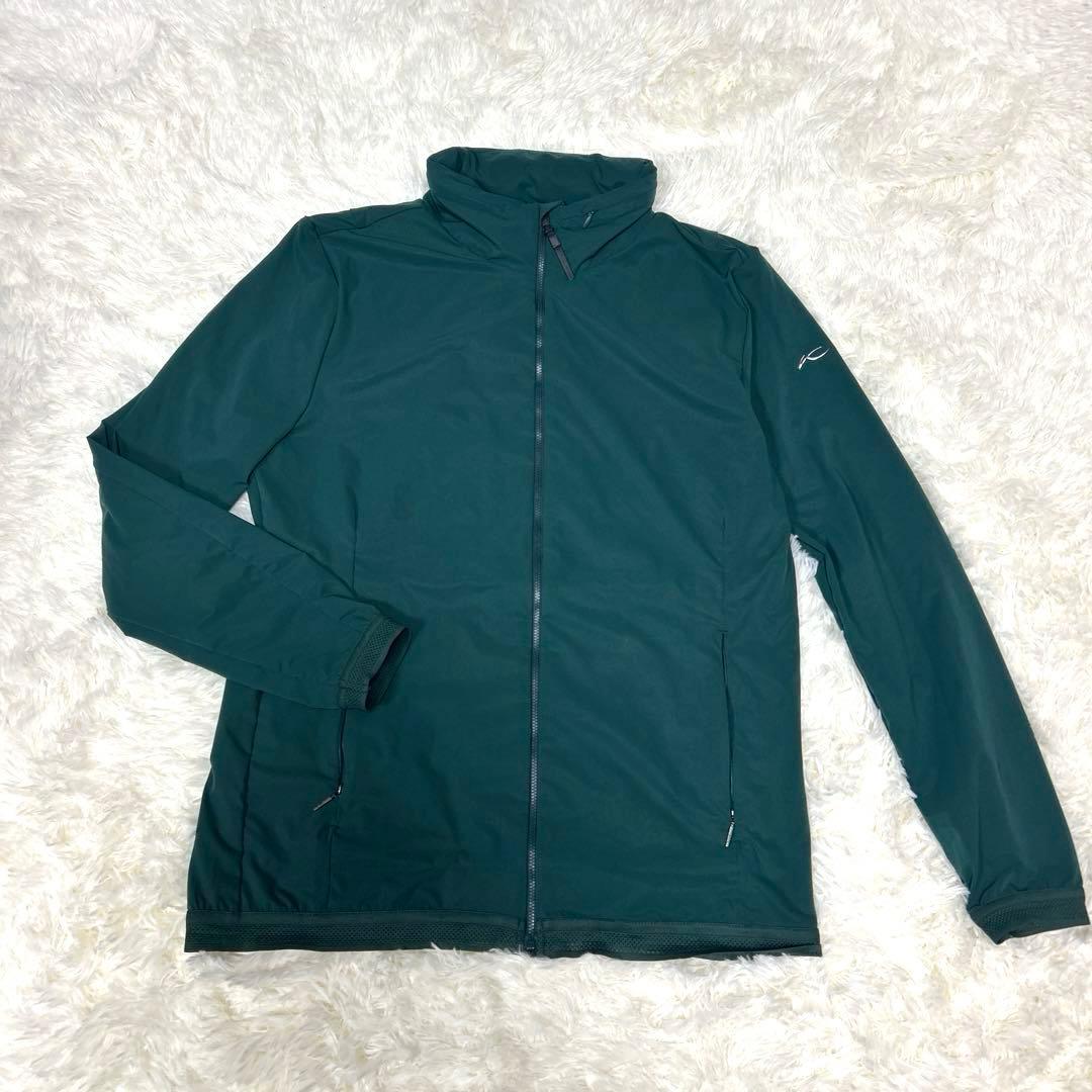 KJUS チュース　ジップアップジャケット　ダークグリーン　フード収納付き　M