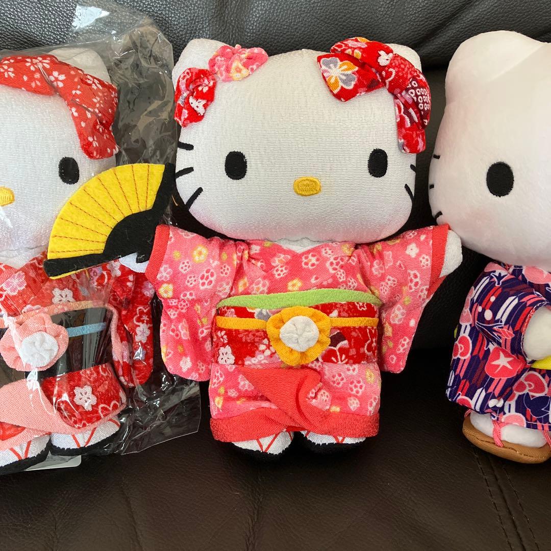 ハローキティ ぬいぐるみ　着物　レア　レトロ　希少