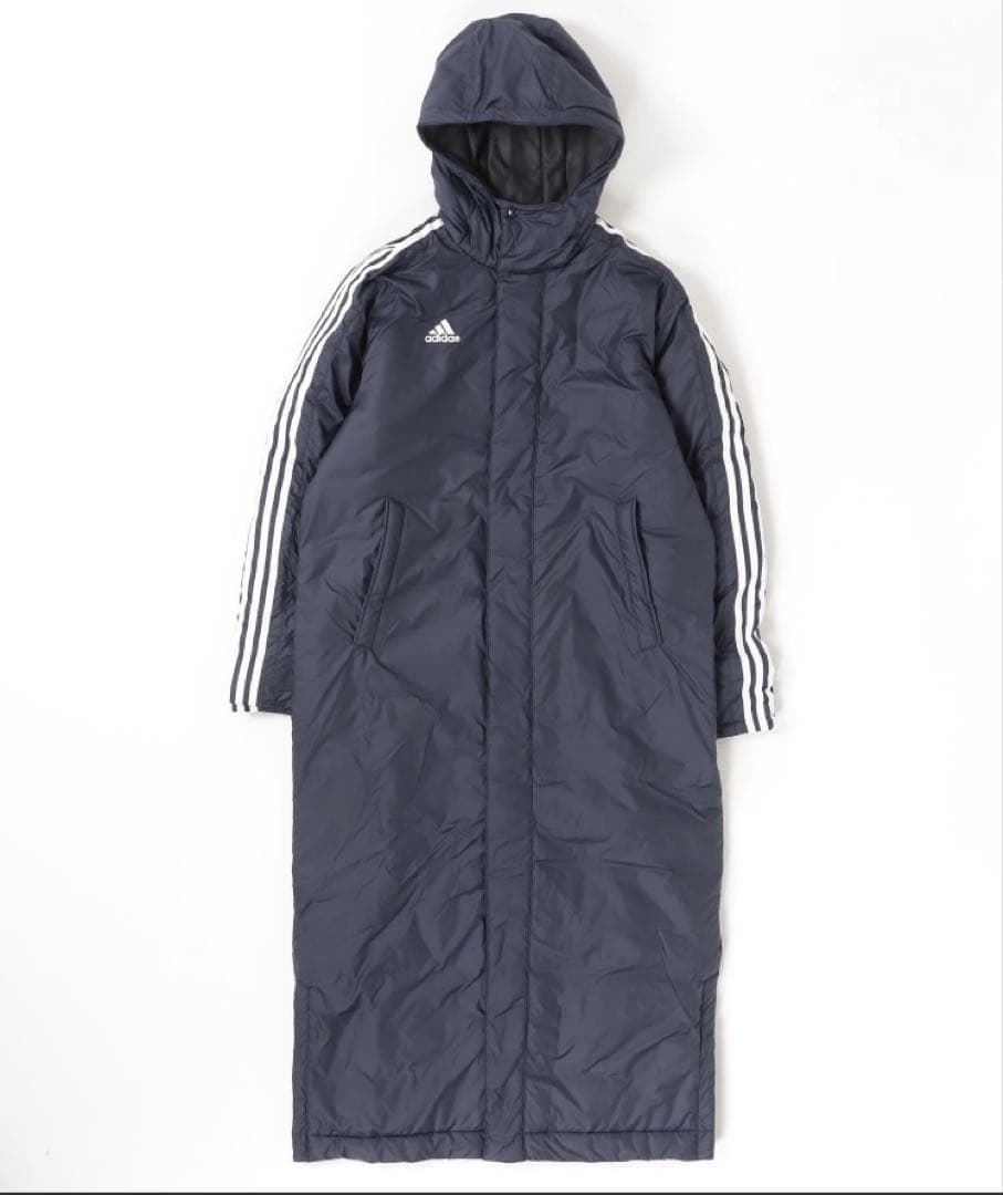 未使用adidas フード付きロングベンチコート