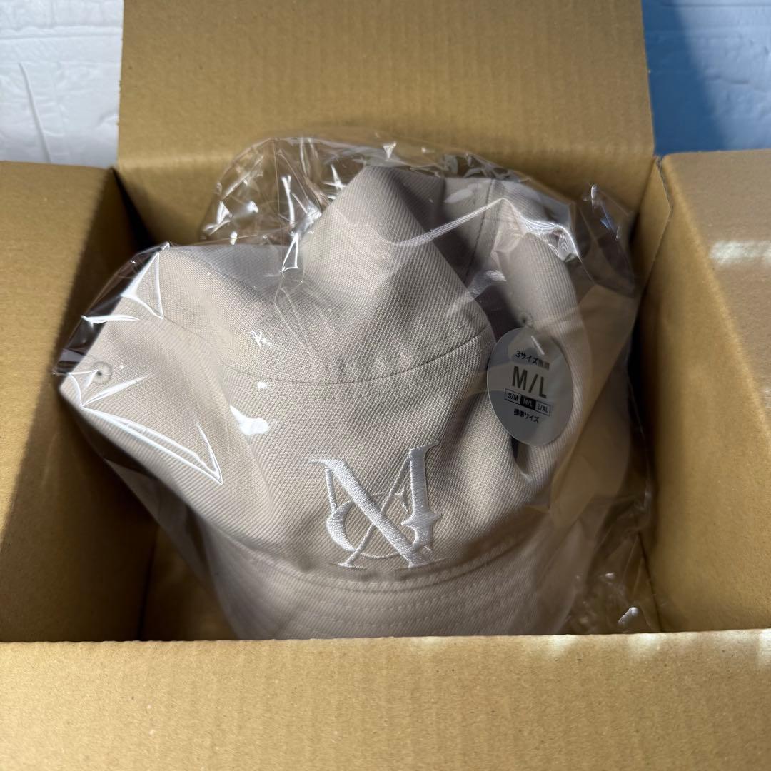ミセスxスニダン ニューエラBUCKET01 MGA LOGO HAT ベージュ