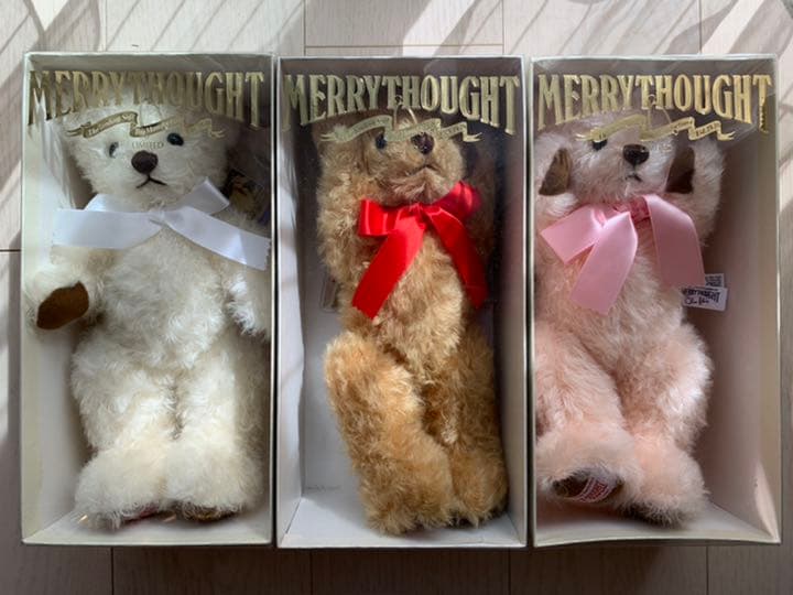 メリーソート MerryThought 2002年日本限定テディベア　3色