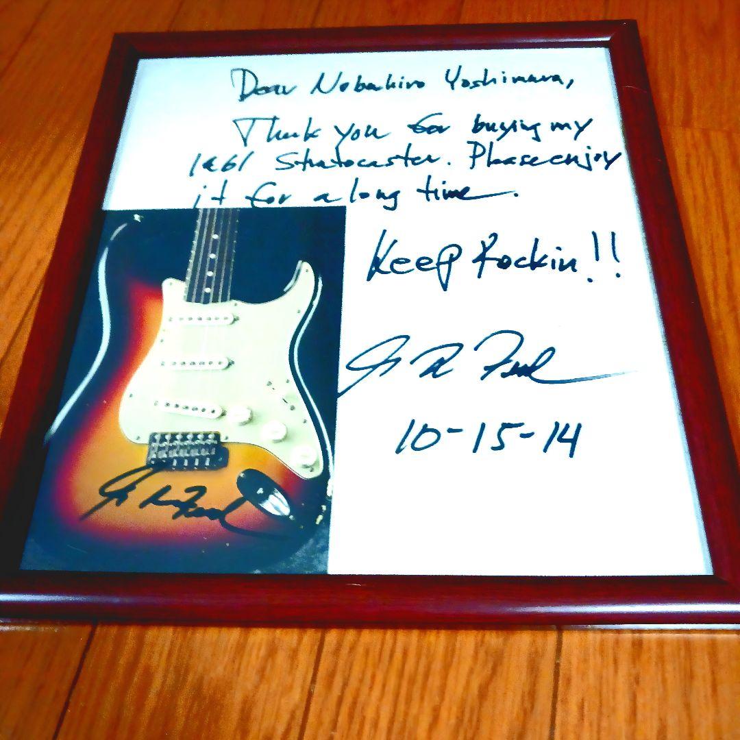 一点モノFenderマスタービルド直筆サイン入り写真