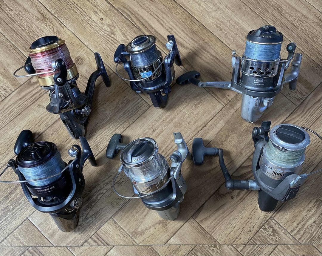 スピニングリール 6個セットいろいろまとめ 6台