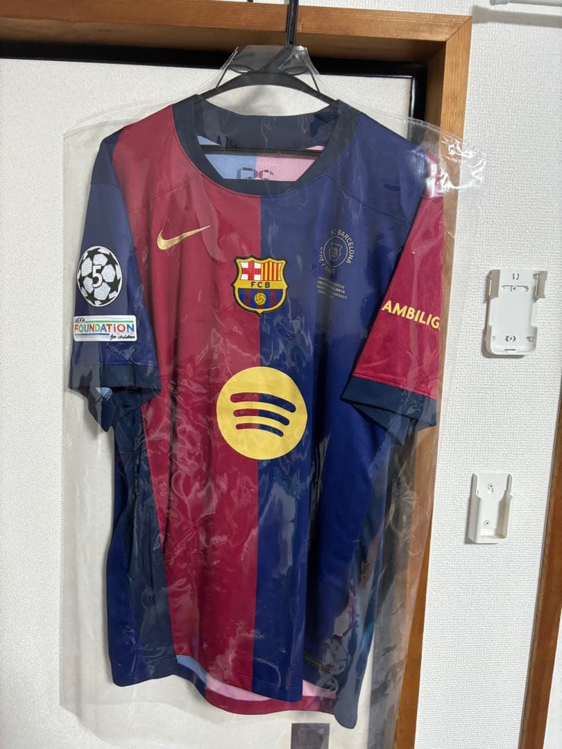 FCバルセロナ ユニフォーム　正規品　CL仕様　ラフィーニャ　現地購入