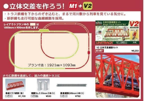 KATO 20-861 V2 立体交差線路セット 高架線路・トラス鉄橋・橋脚