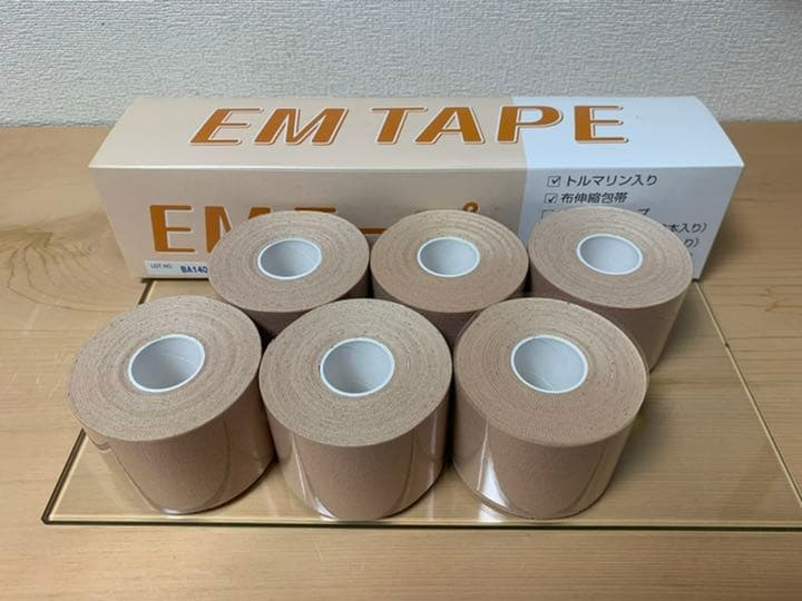 キネシオテープ　トルマリン配合　50mm幅x5M巻　6巻入x12ケース＝72巻
