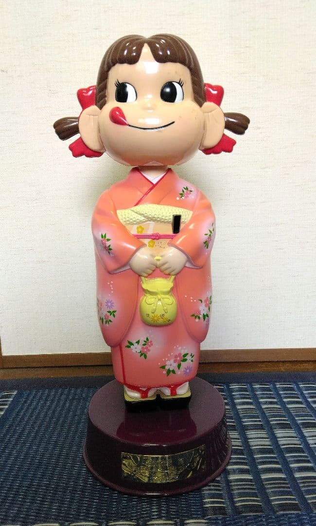 非売品 不二家 2003 親子でケーキづくり イベント ペコちゃん 首振り人形